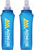 TRIWONDER Soft Flask Collapsible Water Bottles Running Bottle BPA-Free Foldable Handheld Runner Water Flask for Hydration Pack Marathon Hiking Cycling Climbing Travel (01# 500ml - Pack of 2)
