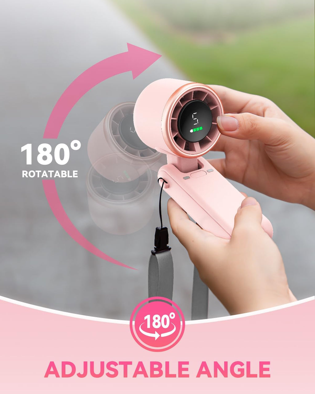 PlayHot Portable Handheld Turbo Fan, Travel Essentials, Gifts for Women/Men