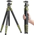 Cayer CH35 Travel Tripod, 53.6" Carbon Fiber Tube with Compact Ball Head