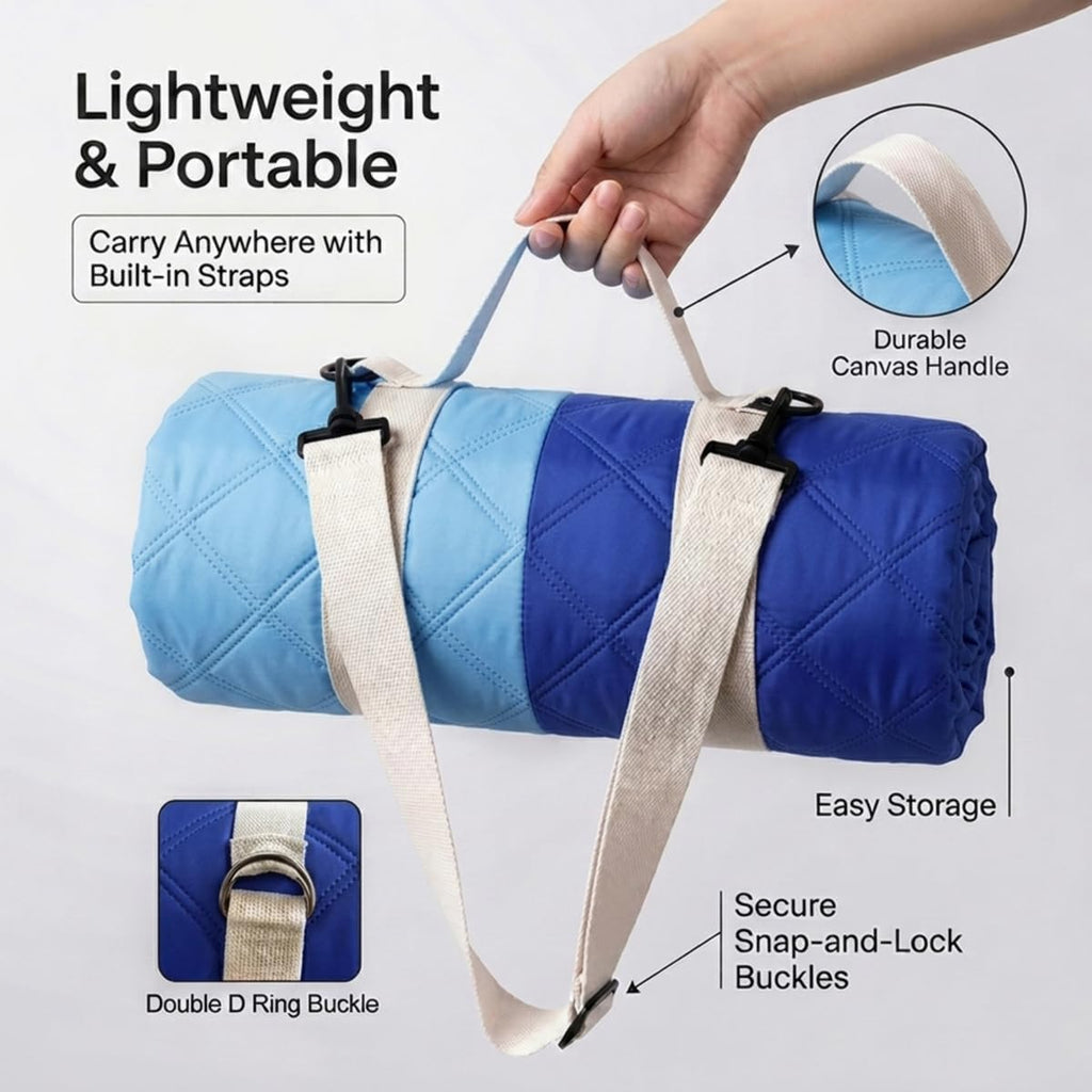 Extra Large Picnic Blanket 80"x 83", Waterproof Sandproof Beach Outdoor Mat