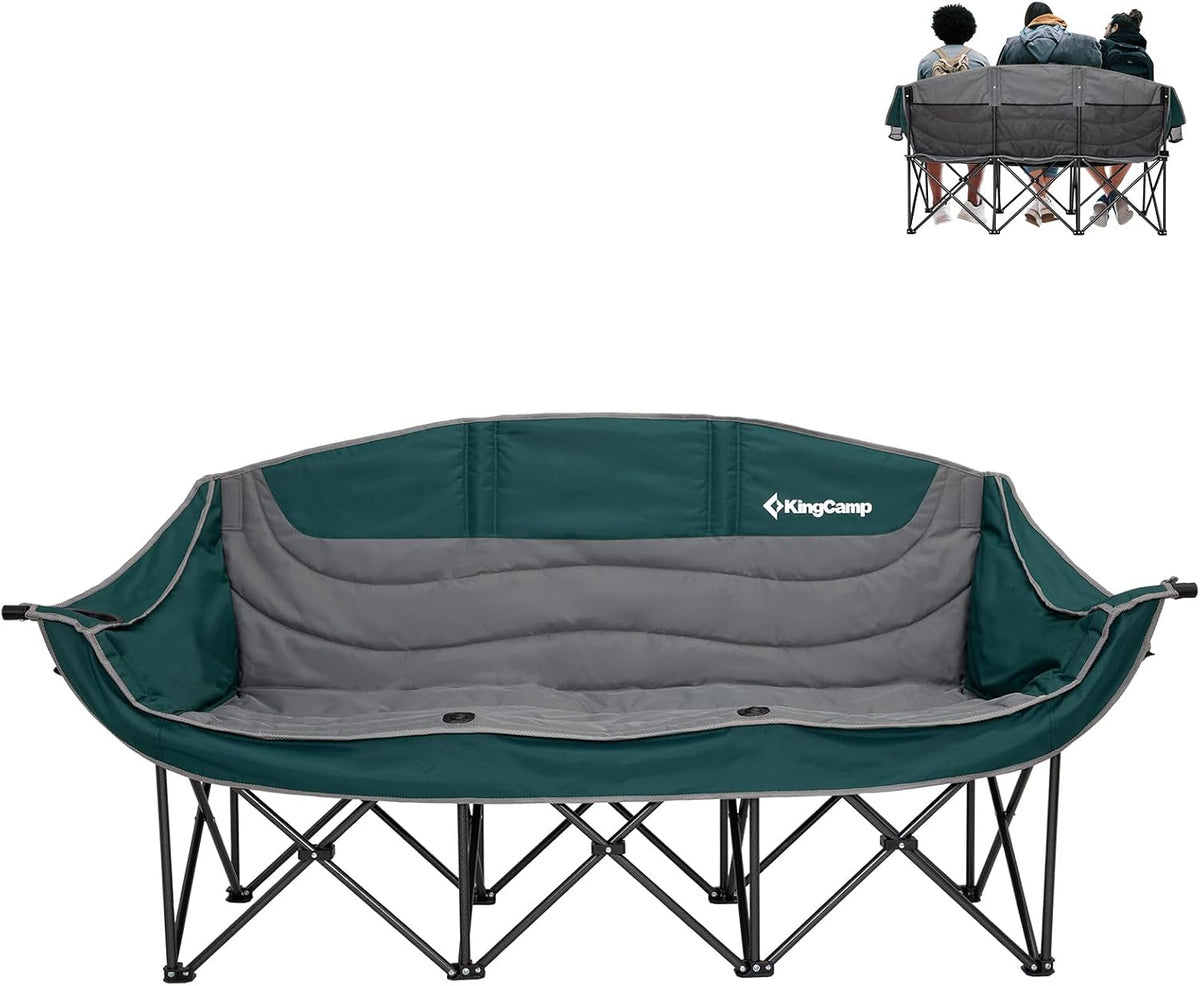 KingCamp Double Camping Chair, Oversized 880lbs Heavy Duty Loveseat XL