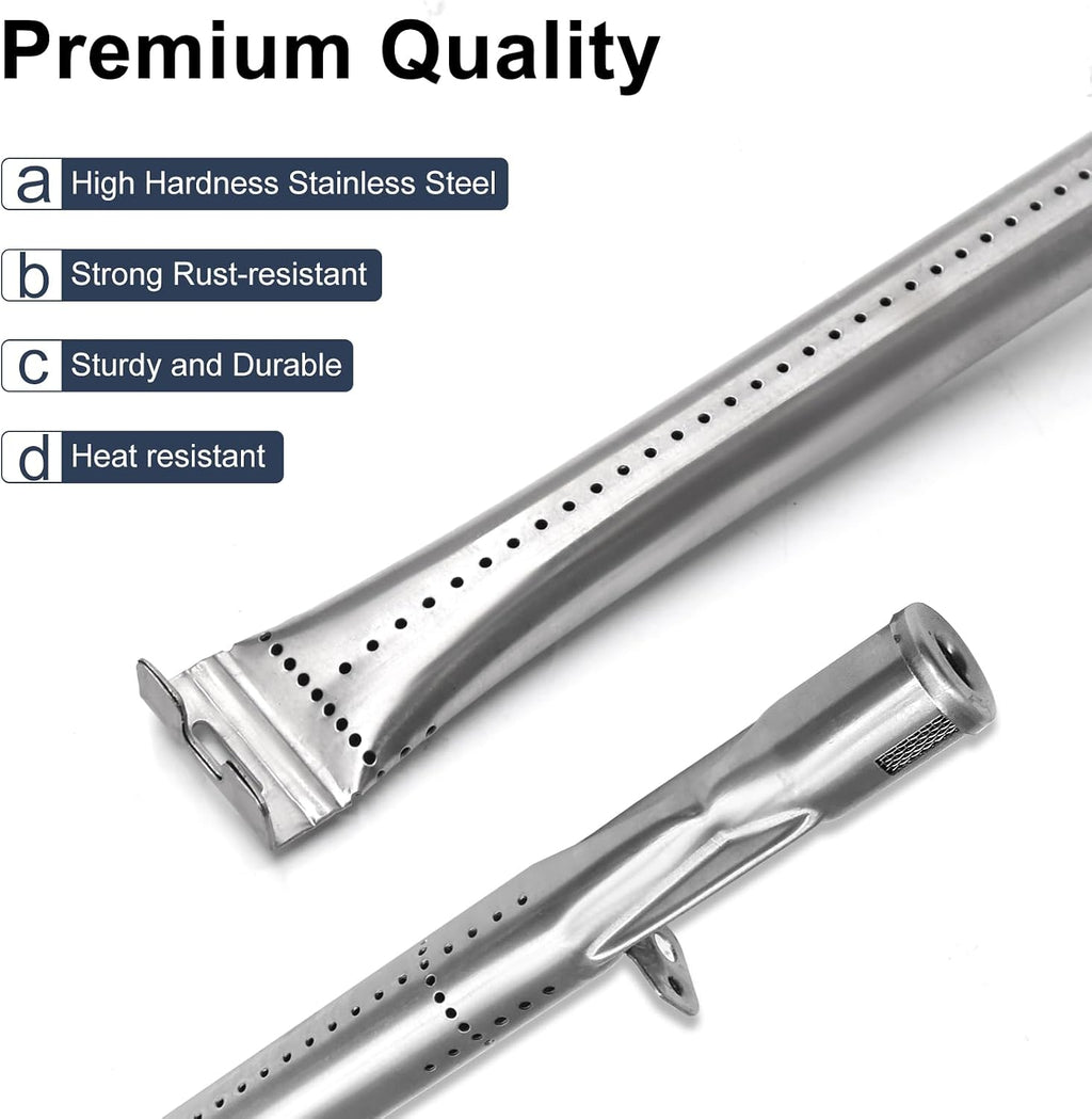 Criditpid Grill Replacement Parts for Dyna Glo DGF350CSP DGF350CSP-D 2 Burner Grill, Porcelain Steel Heat Plate Shields, Burner Tubes, Grates & Igniter Electrode Kit for Dyna-Glo DGF350CSP Grill.