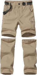 JOMLUN Boy’s Scout Pants Convertible Hiking Quick Dry Zip Off Pants Outdoor Climbing Casual Trouser Kids Youth Cargo Pants