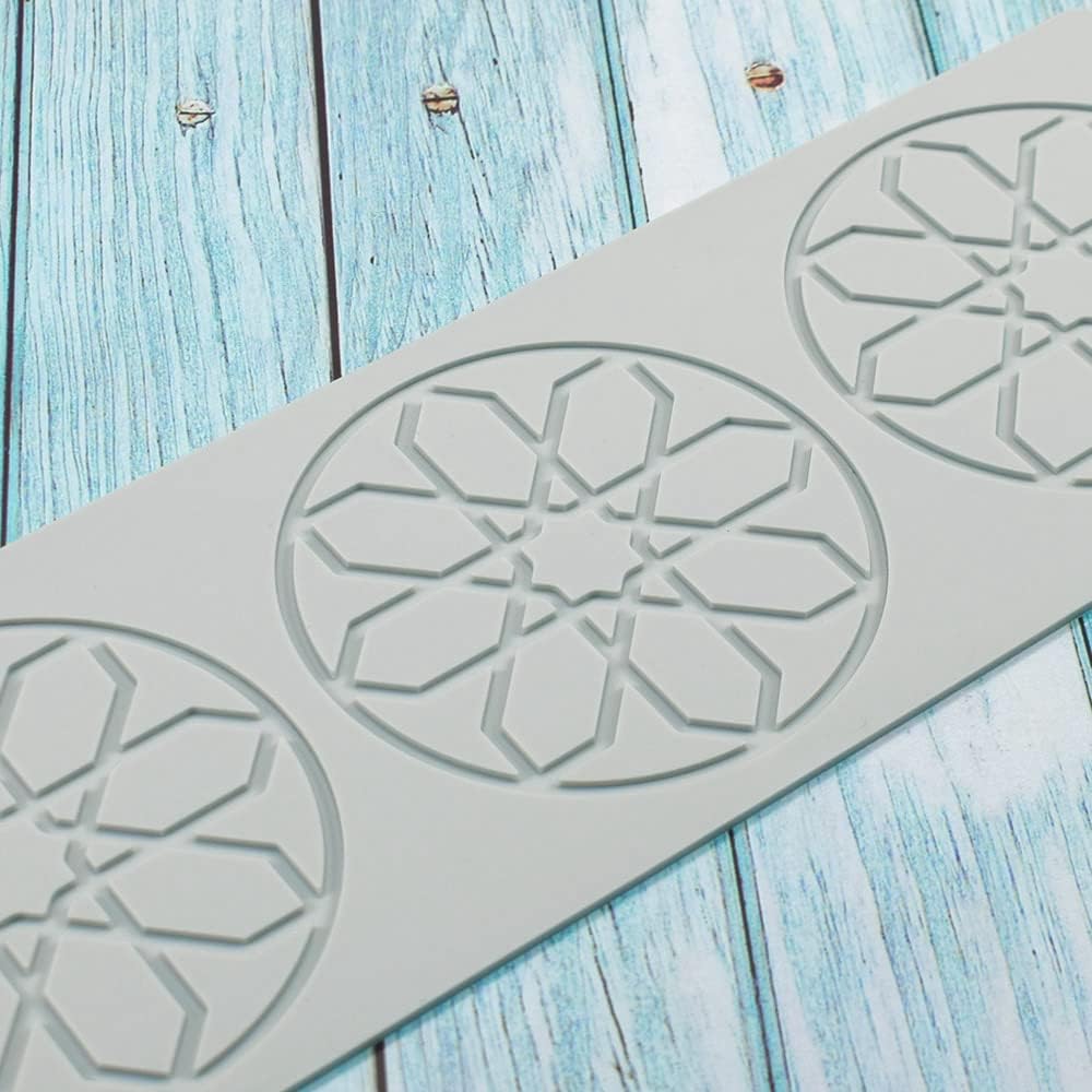 Hollow Leaf Silicone Molds Lover Heart Chocolate Molds Geometry 3D Silicone Mould Chocolate Candy Leaf Mold Sugar Craft Cake Decoration Cupcake Top (K_Geometry_14.4 * 5 * 0.12inch)