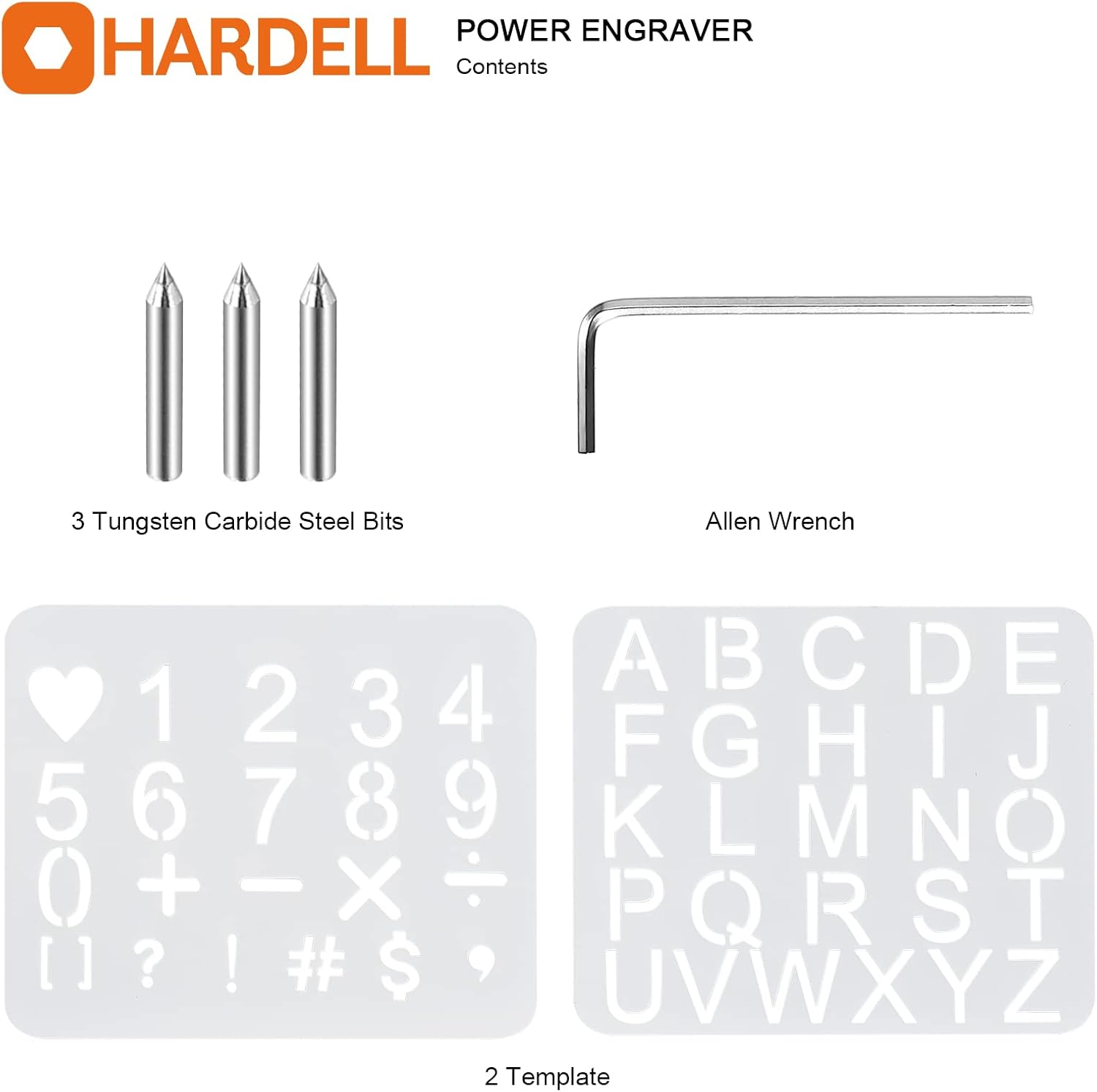 HARDELL 24W Engraving Pen, 5-Speed, Tungsten Carbide Bits, Soft Handle