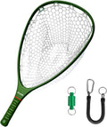 Aventik Fly Floating Fishing Net Carbon Fiber Landing Trout Net Light Weight Clear Rubber Ghost Net Catch & Release
