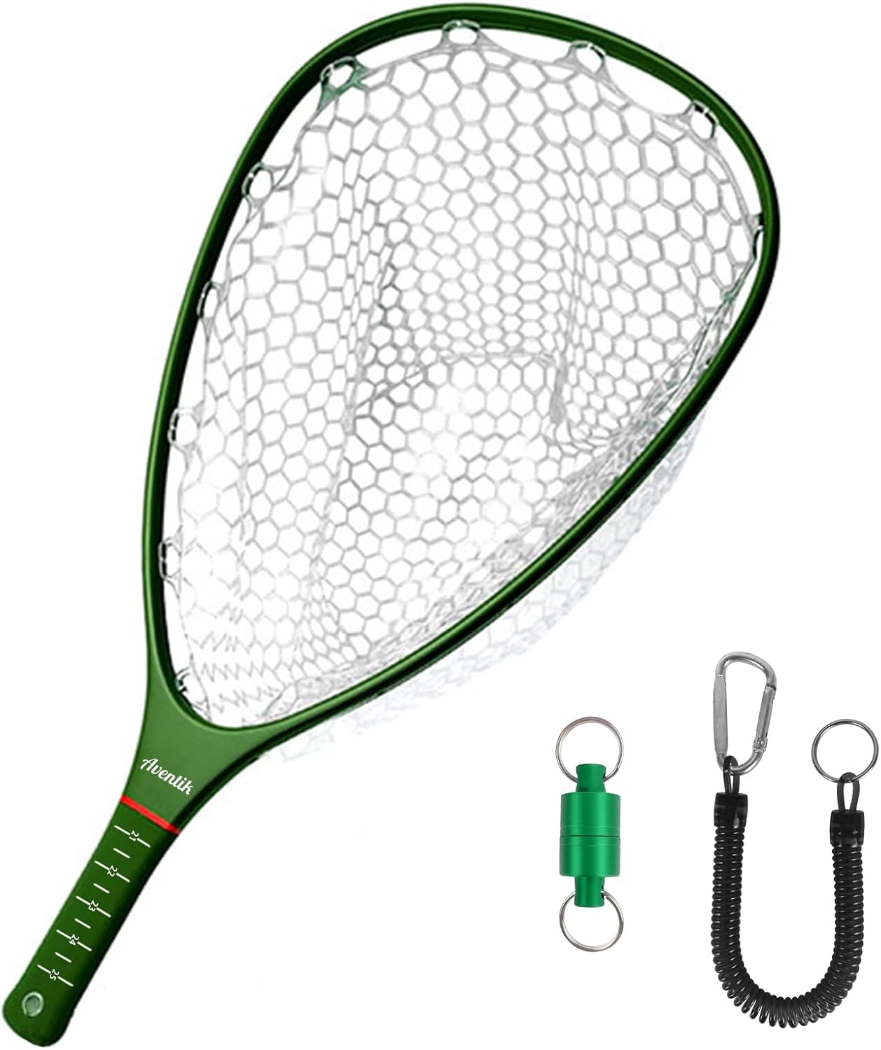 Aventik Fly Floating Fishing Net Carbon Fiber Landing Trout Net Light Weight Clear Rubber Ghost Net Catch & Release