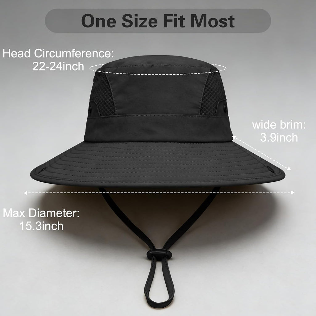Sun Hat for Men Women UV Protection Wide Brim Fishing Hats Breathable UPF 50+ Boonie Bucket Hats Beach Safari Hiking Garden