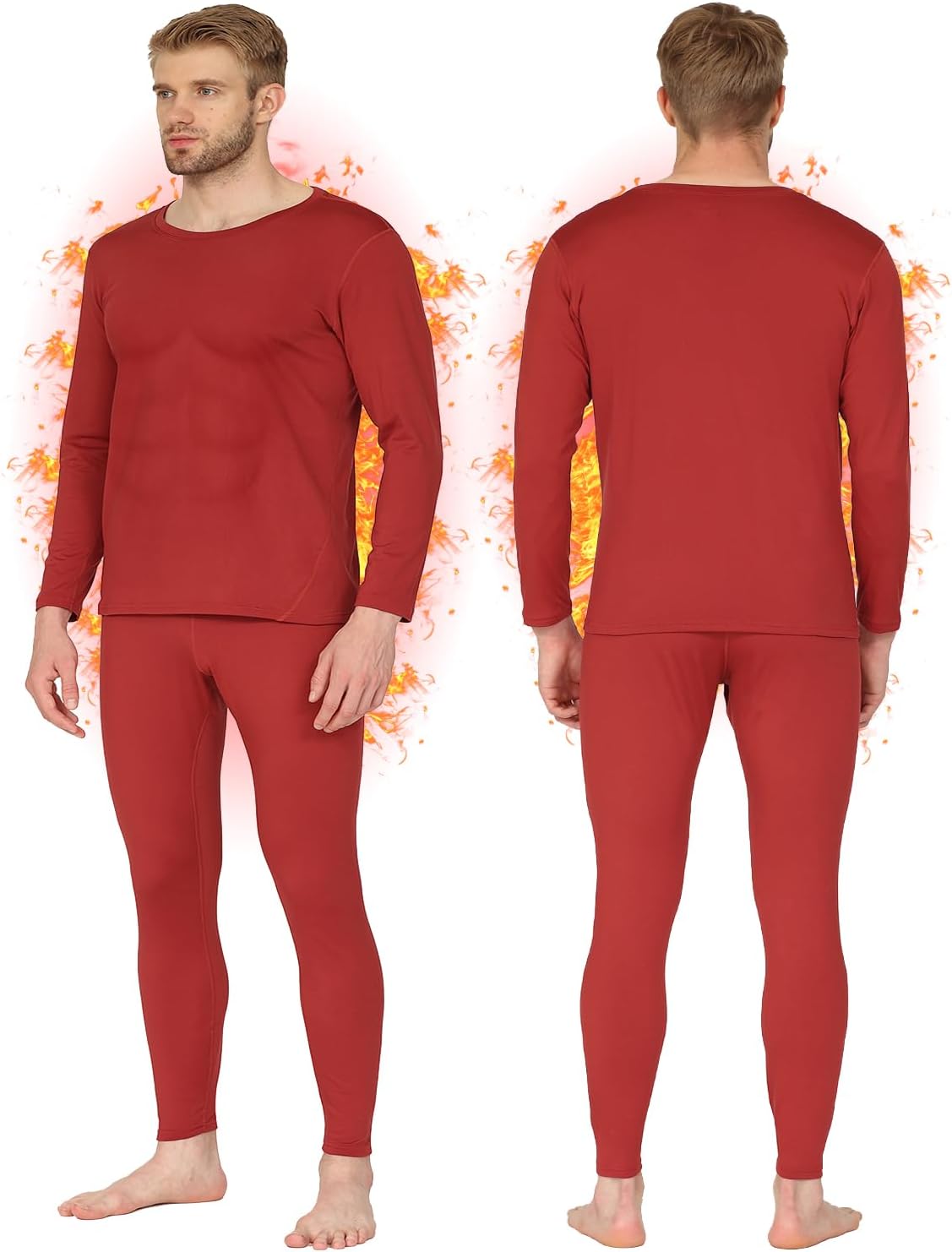 Thermal Underwear for Men Long Johns Base Layer Fleece Lined Winter Warm