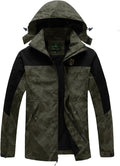 GIISAM Rain Jacket for Men, Mens Waterproof Raincoat Lightweight Rain Jackets Outdoor Rain Coat Windbreaker with Hood