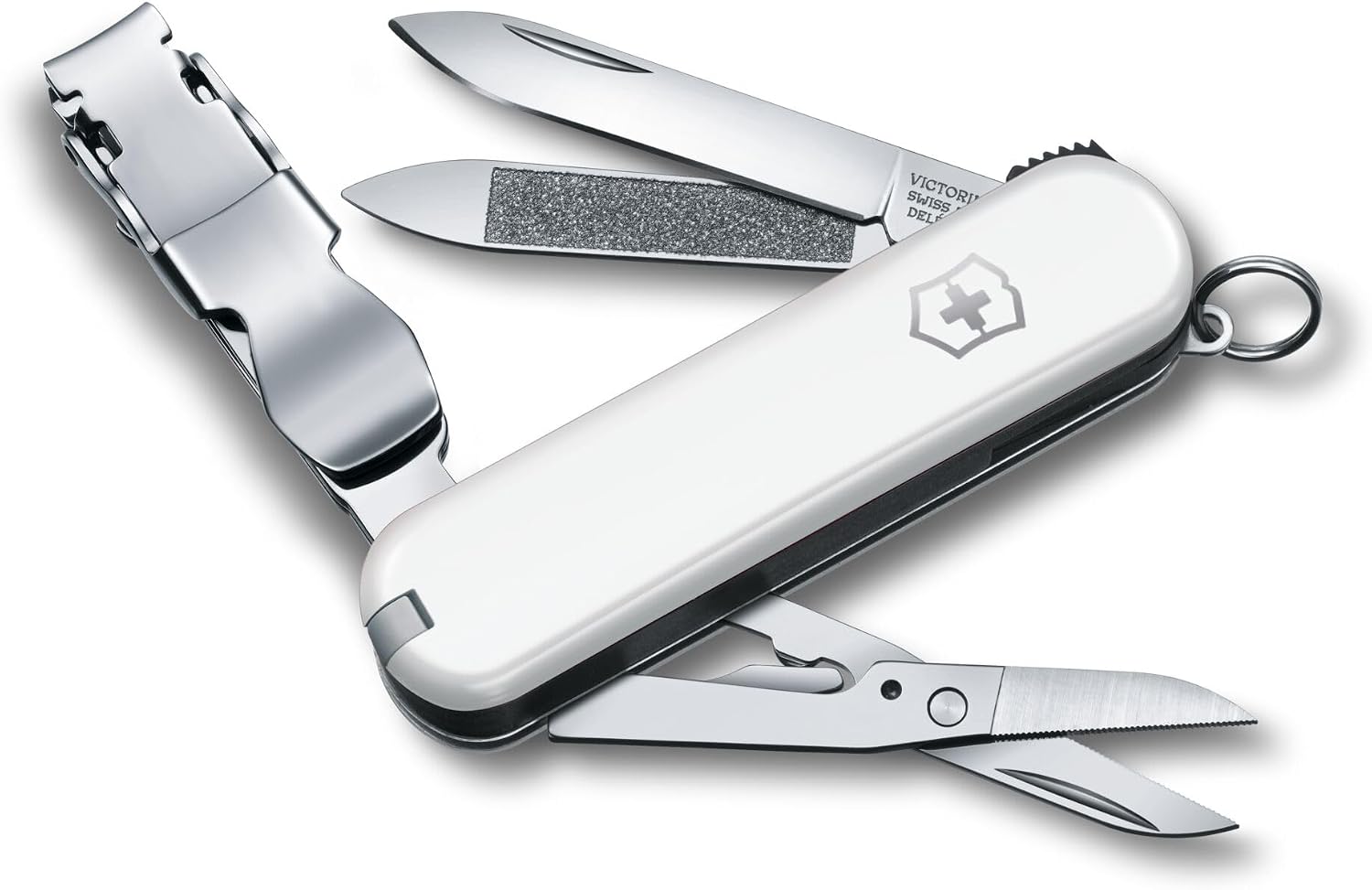 Victorinox Nail Clip 580 Swiss Army Pocket Knife - Small Multi-Tool for Camping With 8 Functions, Blade, Nail File, and Cleaner