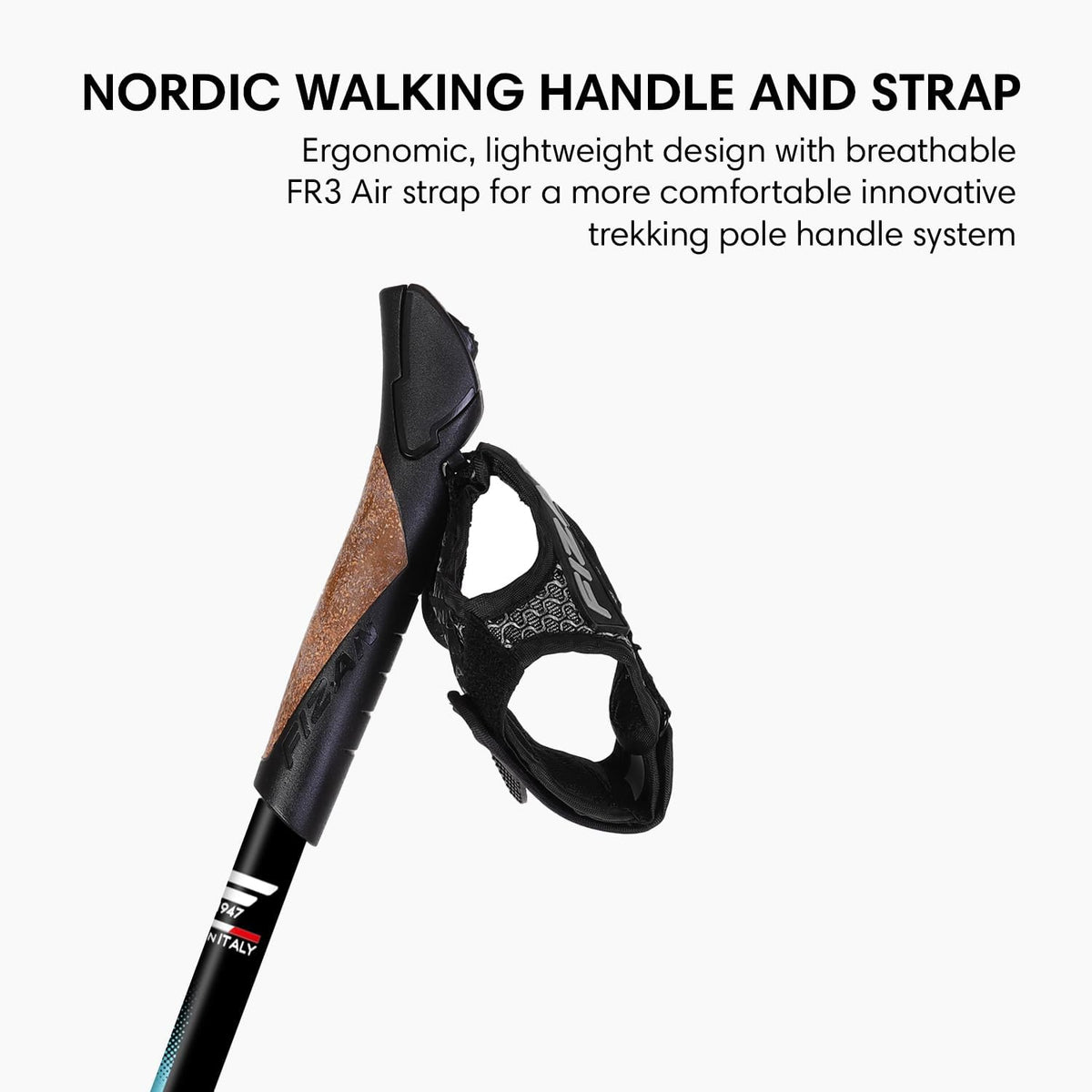 Fizan Lite Tech Nordic Trekking Poles – Ultralight 6.2 oz, Backpacking, Hiking Poles, Adjustable, Telescoping, Walking Sticks
