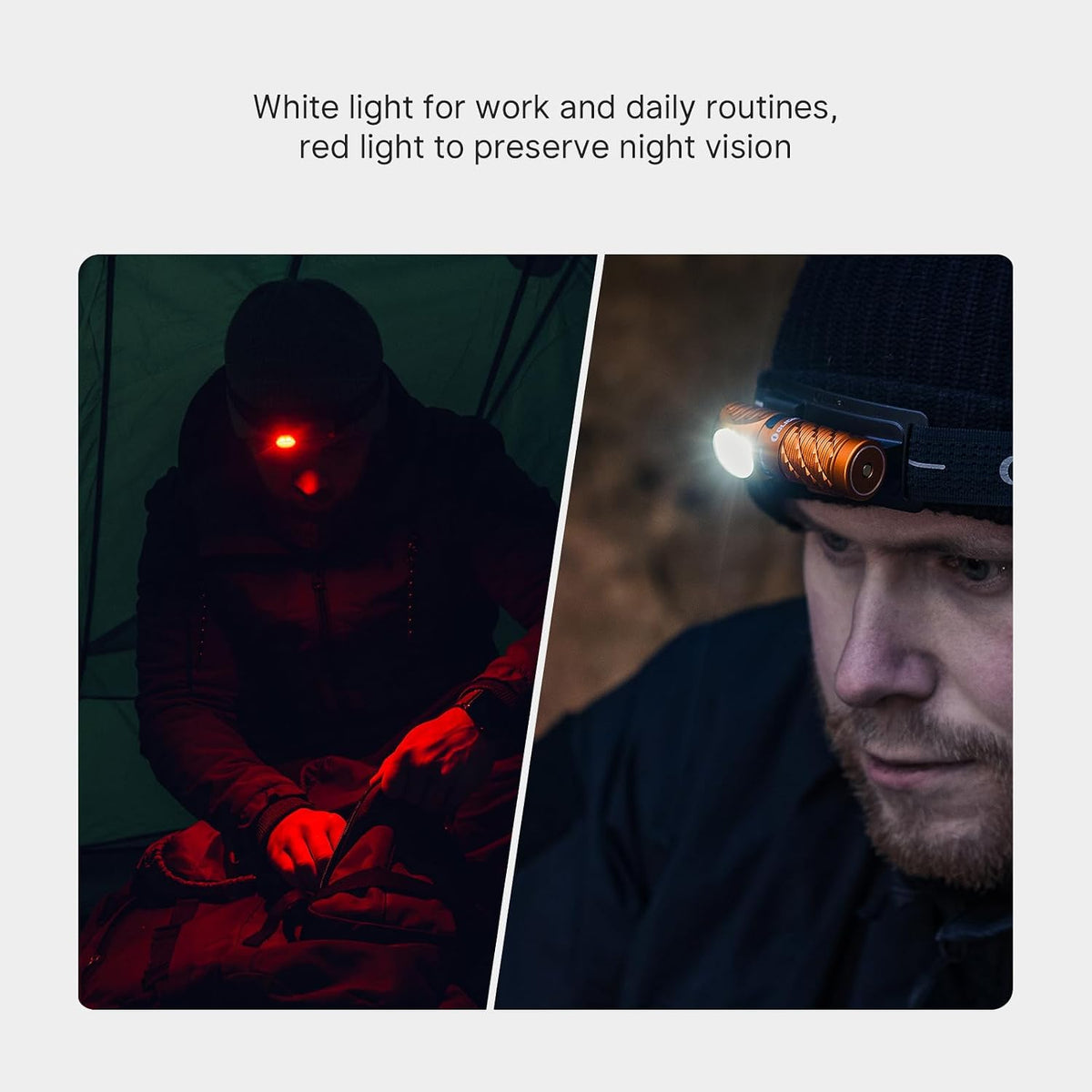OLIGHT Perun 3 Mini Rechargeable Headlamp, Waterproof, 1250 Lumens, Orange