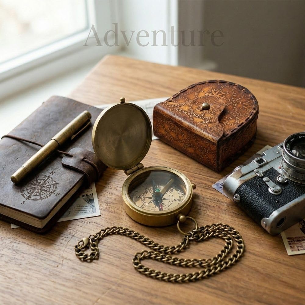 Compass Gift for Mom/Dad, Vintage Pocket Compass Engraved with Go Confidently Customized Gifts for Women/Men, Baptism 2026 Communion Christian Luxury Gift, Anniversary or Keepsake