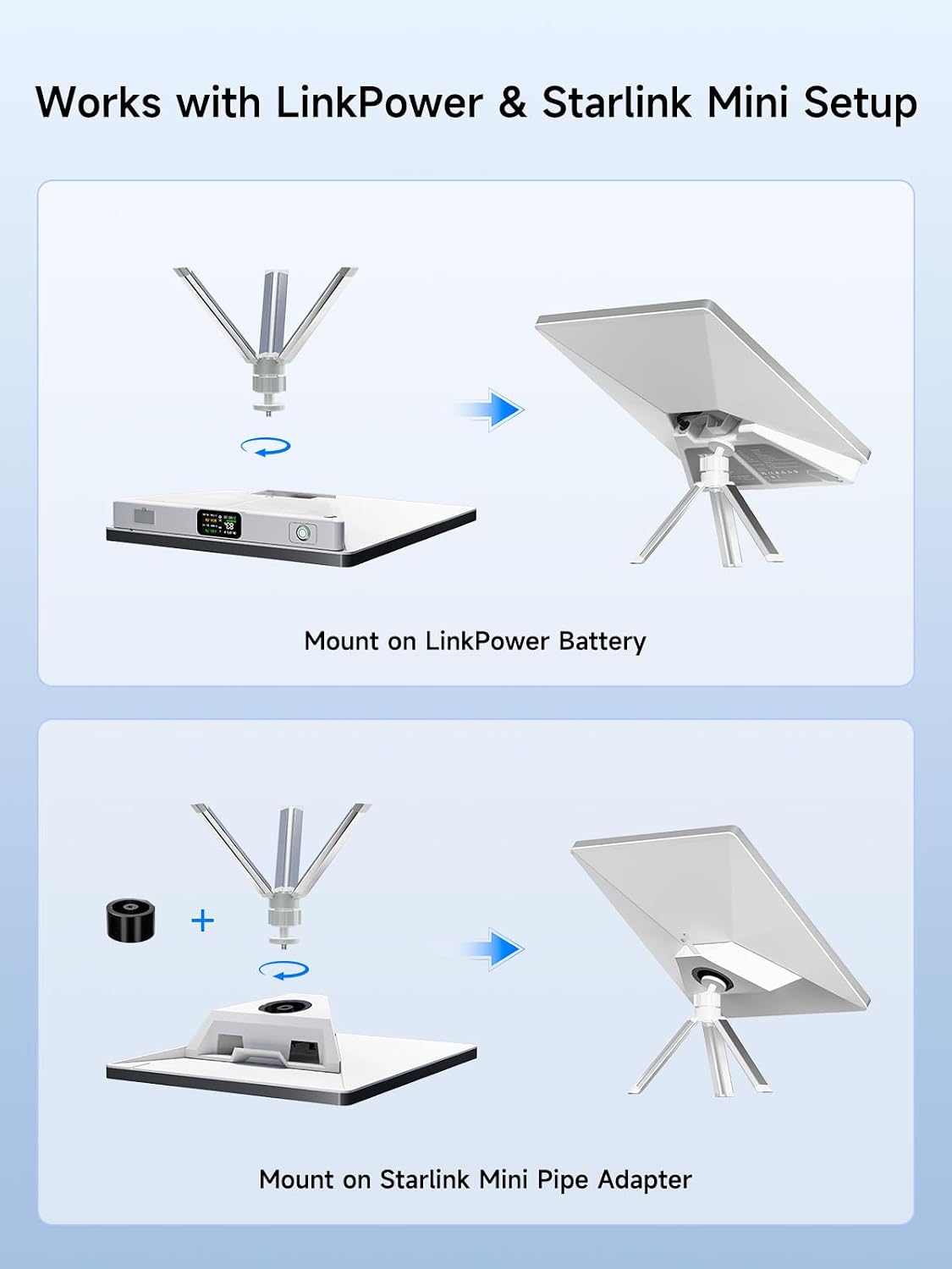 Tripod Stand with 1/4” Screw, 360° Adjustable Portable Tripod