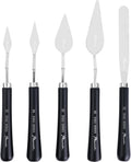 PHOENIX Flexible Palette Knife Set - 5 Pieces Stainless Steel Painting Knives, Art Knife with Wood Handle, Paint Spatula for Oil Acrylic Paint