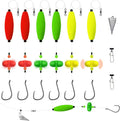 Narcissus Catfish Rigs Set – 6 Pre-Tied Rigs with 2 Sinker Sliders & 2oz Pyramid Sinker, Float Rigs Tackle, Santee Rig, Circle Hooks 6/0 – Complete & Ready-to-Use Kit
