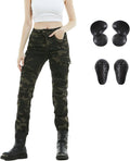 LOMENG Motorcycle Riding Pants Women with CE Level 2 Removable Armor