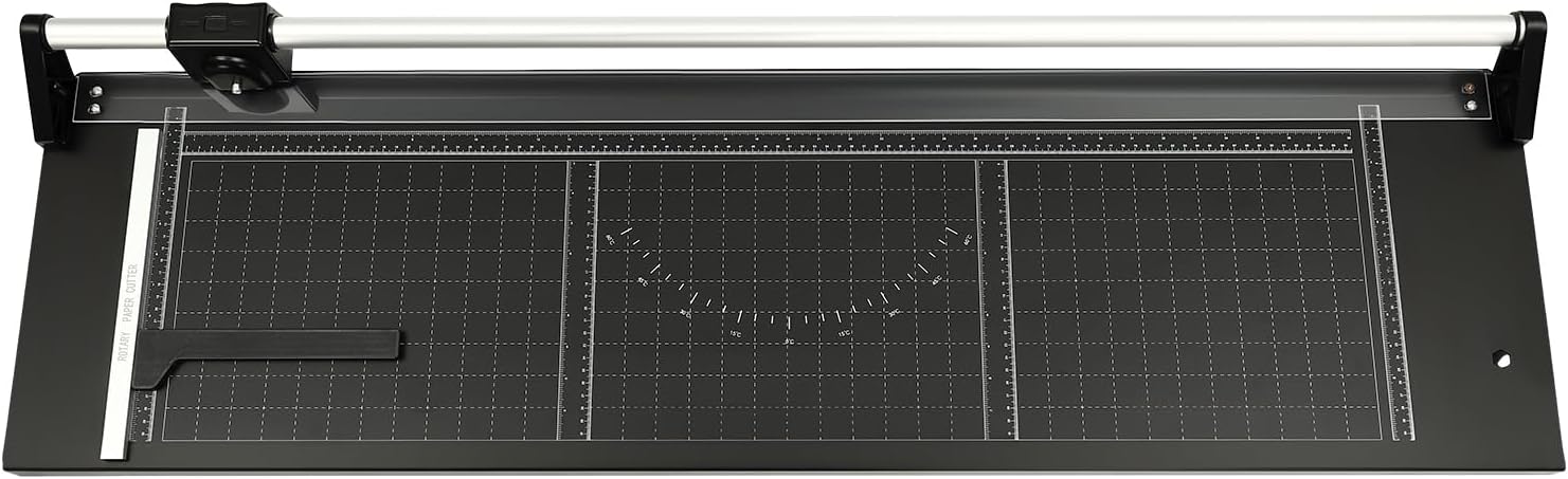 36 in Rolling Cutter Rotary Paper Trimmer Precision Manual Rotary Paper Cutter Heavy Duty Professional Paper Cutter with Magnetic Positioning Ruler for Photo Paper, Office Paper