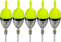 THKFISH Wood Slip Bobber for Fishing with Brass Weighted Crappie Floats