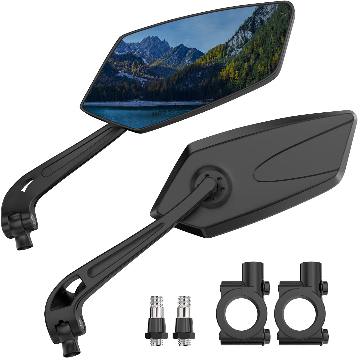 2 Pack Bike Mirrors, eBike Mirrors for Handlebars (Blu-ray Version)