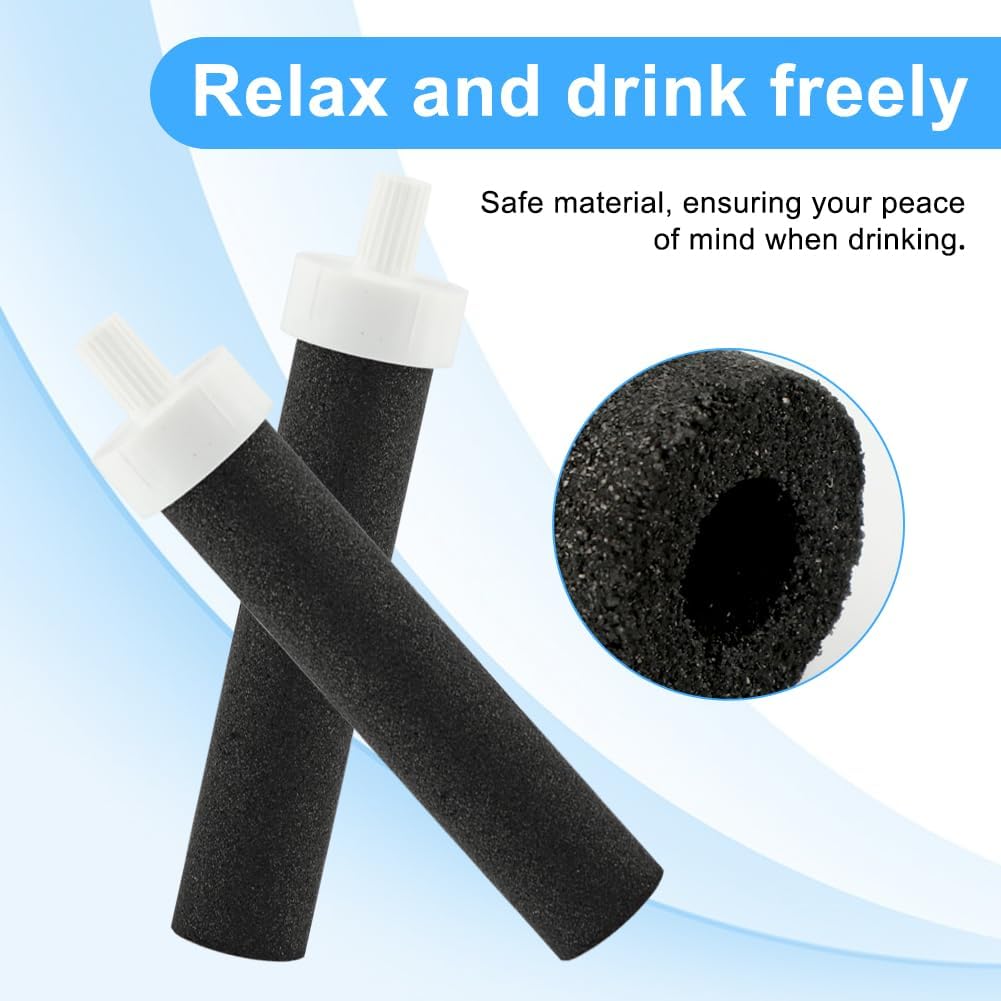 4-Pack Replacement Filters and Silicone Mouthpieces for Brita Water Bottles, Compatible with Hard Sided and Sport Bottles, Leak-Proof, Secure Seal, Easy Installation