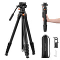 K&F CONCEPT 73" Camera Tripod with Fluid Head