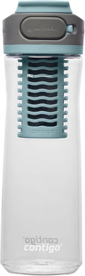 Contigo Clybourn Plastic FreeFlow Filter Water Bottle with AUTOSEAL spill-proof Lid 24oz., Salt