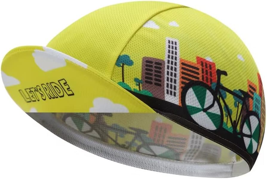 Funny Cycling Cap - Polyester Skull Cycling Hat-Under Helmet -Cartoon Cycling Helmet Liner Breathable&Sweat Uptake