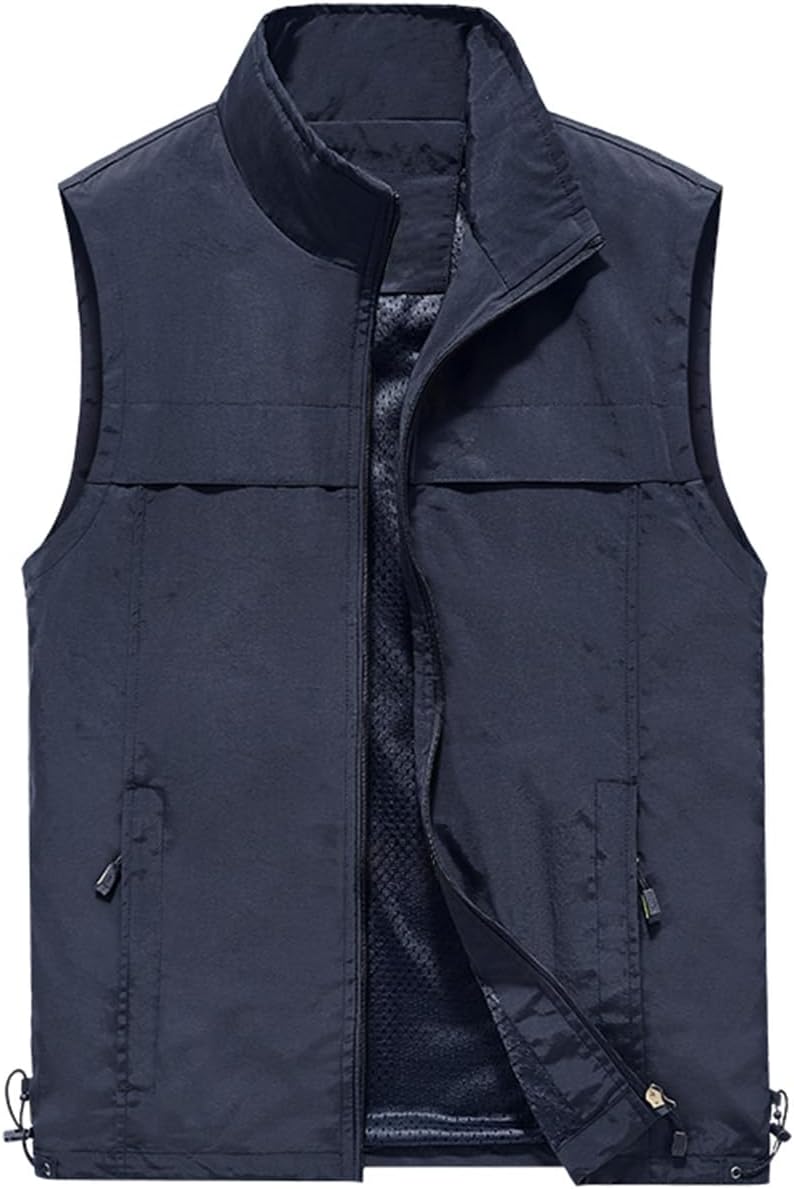 Men's Fishing Vest Utility Casual Lightweight Outdoor Vest Work Fish Photo Travel Sleeveless Jackets Vest