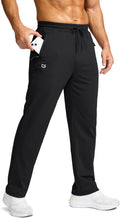 G Gradual Men's Fleece Lined Pants with 3 Zipper Pockets Water Resistant Winter Warm Hiking Pants Athletic Sweatpants for Men