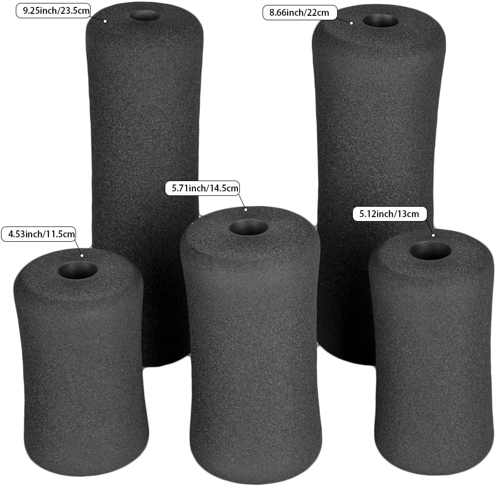 Sponge Foam Foot Pad Roller Pair, Used for Replacing Gym Exercise Equipment, Suitable for 1-inch Rod (Foam 4.53" X 2.56" Od X 0.87" Id)