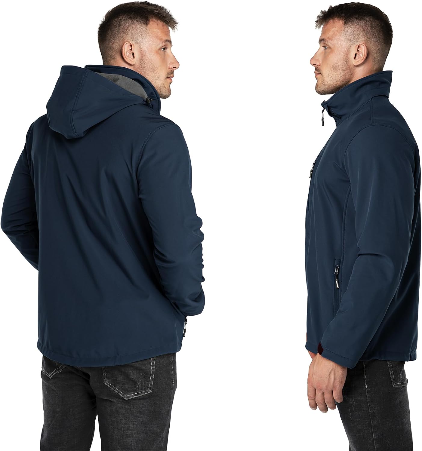 Outdoor Ventures Men's Softshell Jacket Waterproof Fleece Rain Shell Coat