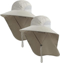 Outdoor Sun Hat for Men with 50+ UPF Protection Safari Cap Wide Brim Fishing Hat with Neck Flap, for Dad…