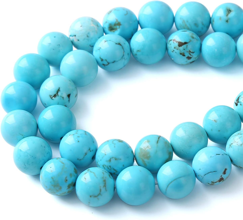 12MM 32PCS Natural Stone Turquoise Beads for Jewelry Making DIY Bracelet