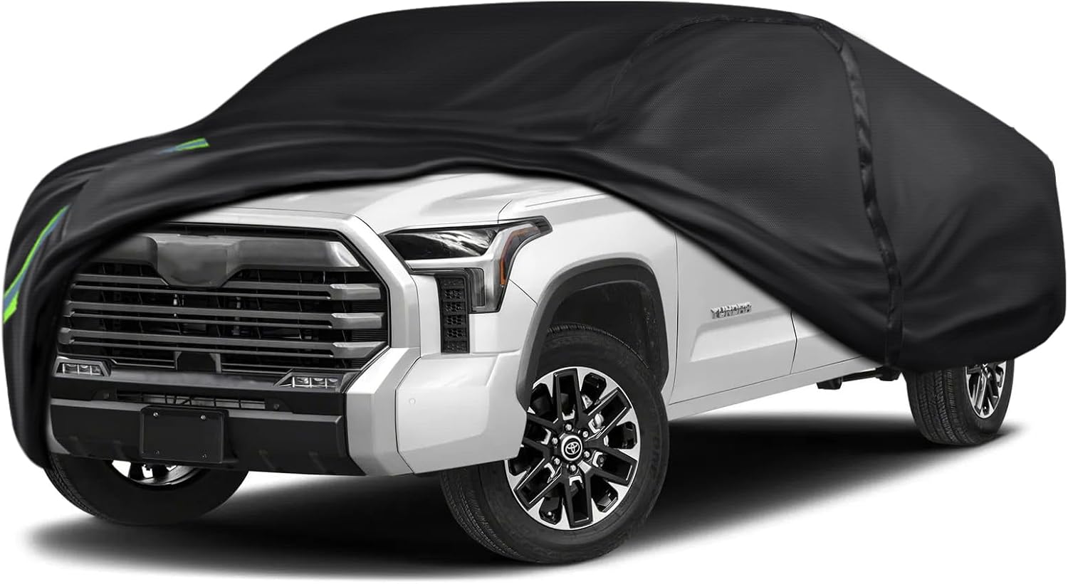 16-Layer 600D Heavy Duty Universal Full Car Cover for Outdoor & Indoor Use - All Weather Sun UV Rain Snow Dust Proof, Waterproof Scratch Resistant,Fits Pickup Body Length 230"-260"/19.1-21.6 ft