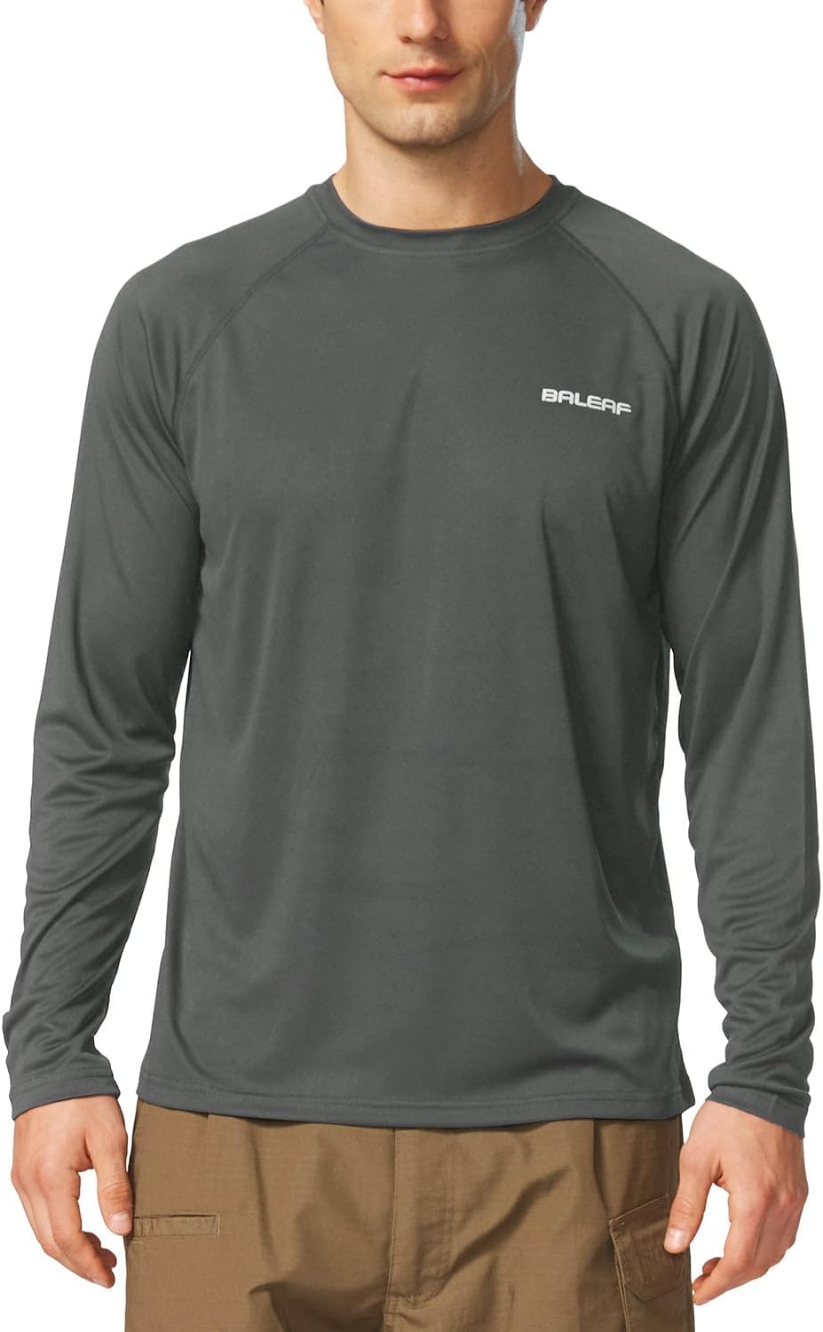 baleaf Men's UPF 50+ Sun Protection Shirts Long Sleeve Rash Guard