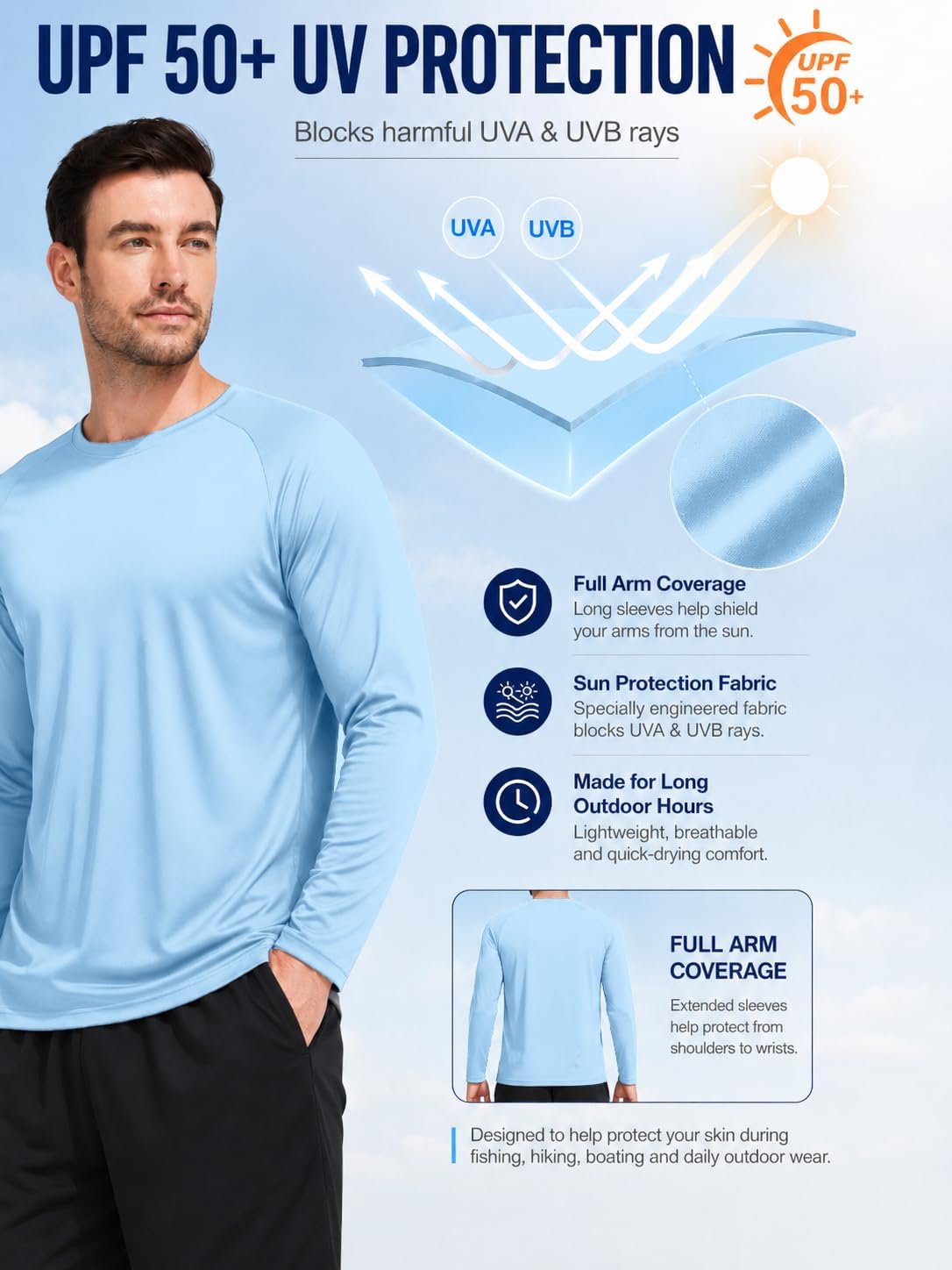 5 Pack Long Sleeve Shirts for Men