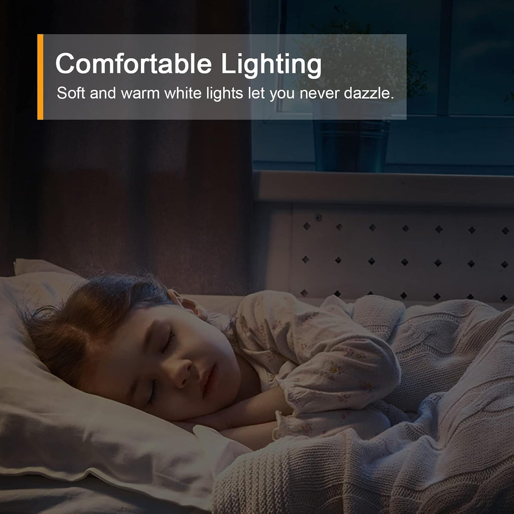 Lyridz Rechargeable Motion Sensor Night Light, Cool White LED Stick-on Closet Light with Dusk to Dawn Sensor, 1-20LM Stepless Adjustable Brightness for Bedroom, Wall, Kitchen, Stairs, Hallway, 2-Pack