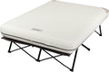 Coleman Queen-Size Airbed Cot Combination, Folding Air Mattress with Steel Frame & Side Table, Battery Pump Included, Great for Camping, Lounging, Elevated Sleeping, Guests, & More