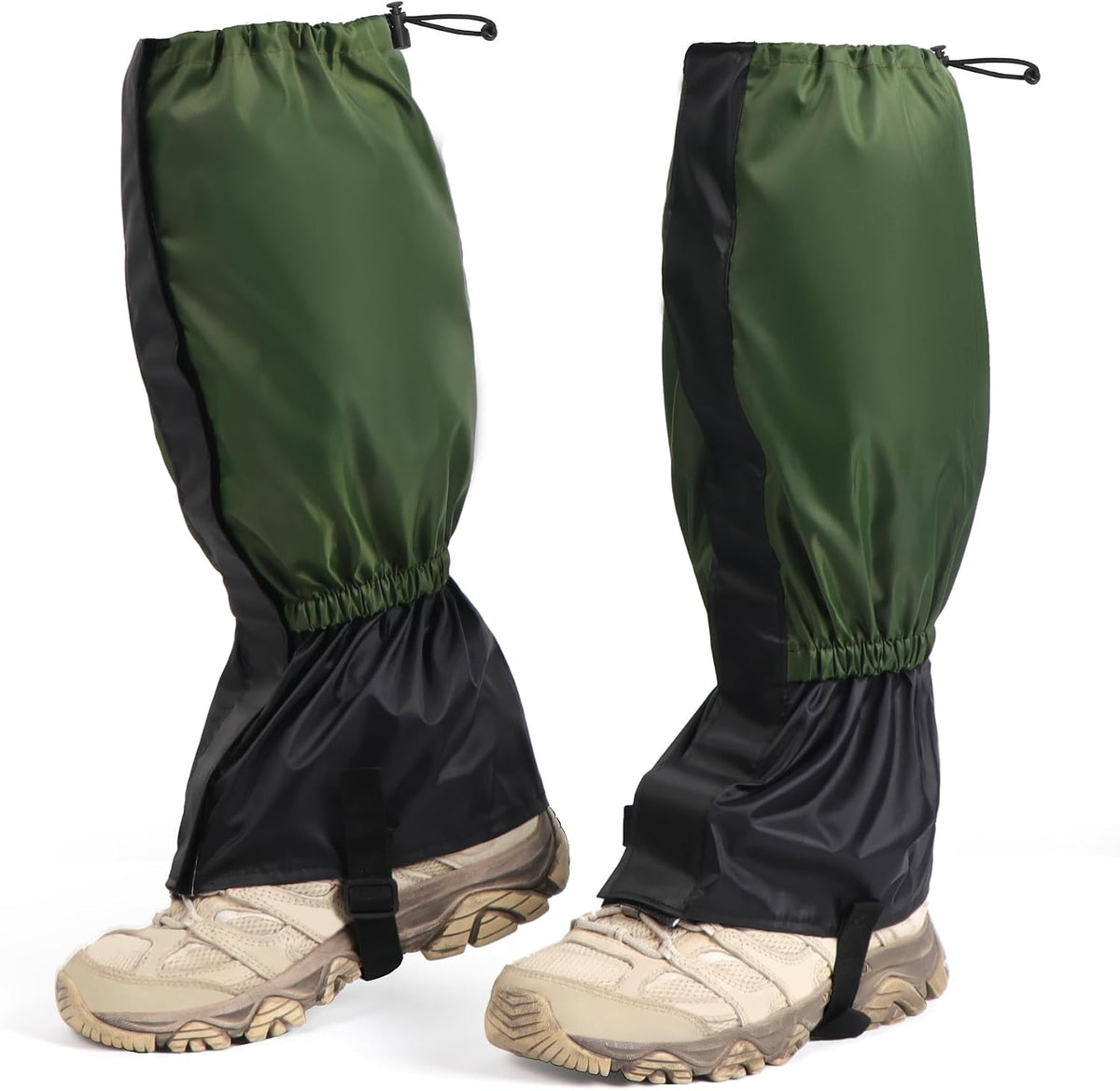 2 PCS Garden Trimming Leg Chaps, Waterproof Lawn Care Leg Gaiters, Adjustable Leg Gaiters, Weed Eating Leg Protectors for Women Men, Leg Guards for Garden Farm Working Hiking Climbing Hunting (Green)
