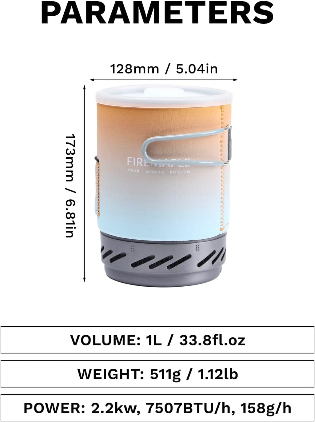 Fire-Maple Fixed Star 1 Backpacking and Camping Stove System, Multi 18oz