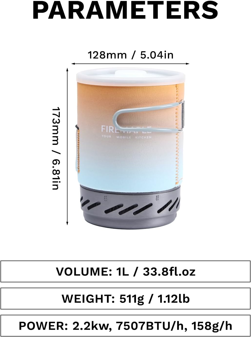 Fire-Maple Fixed Star 1 Backpacking and Camping Stove System, Multi 18oz