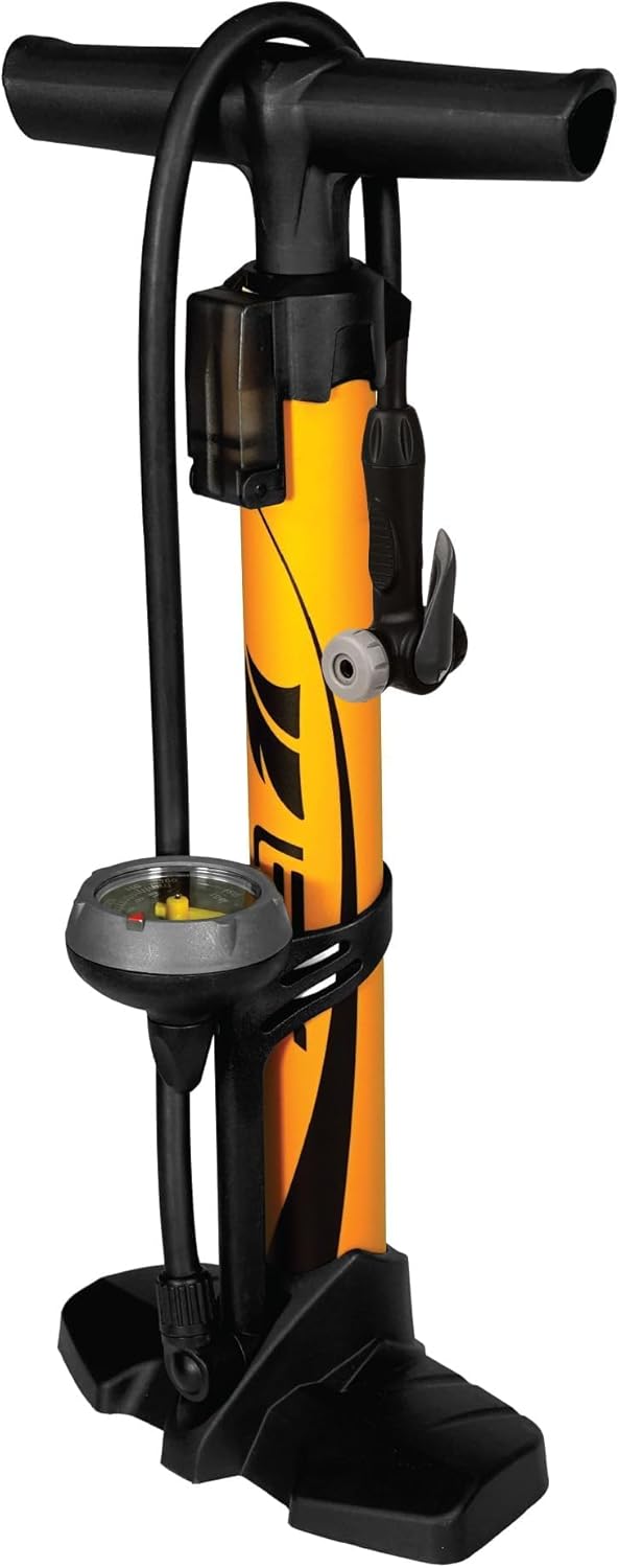 BV Bicycle Pump Durable Bike Floor Pump 17/24 inch Smart Valve Head, 160 psi, Automatically Reversible Presta and Schrader