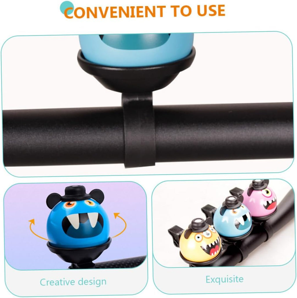 Cute Cartoon Bike Bell Cycling Horn Easy Install for Bikes Scooters Strollers Blue