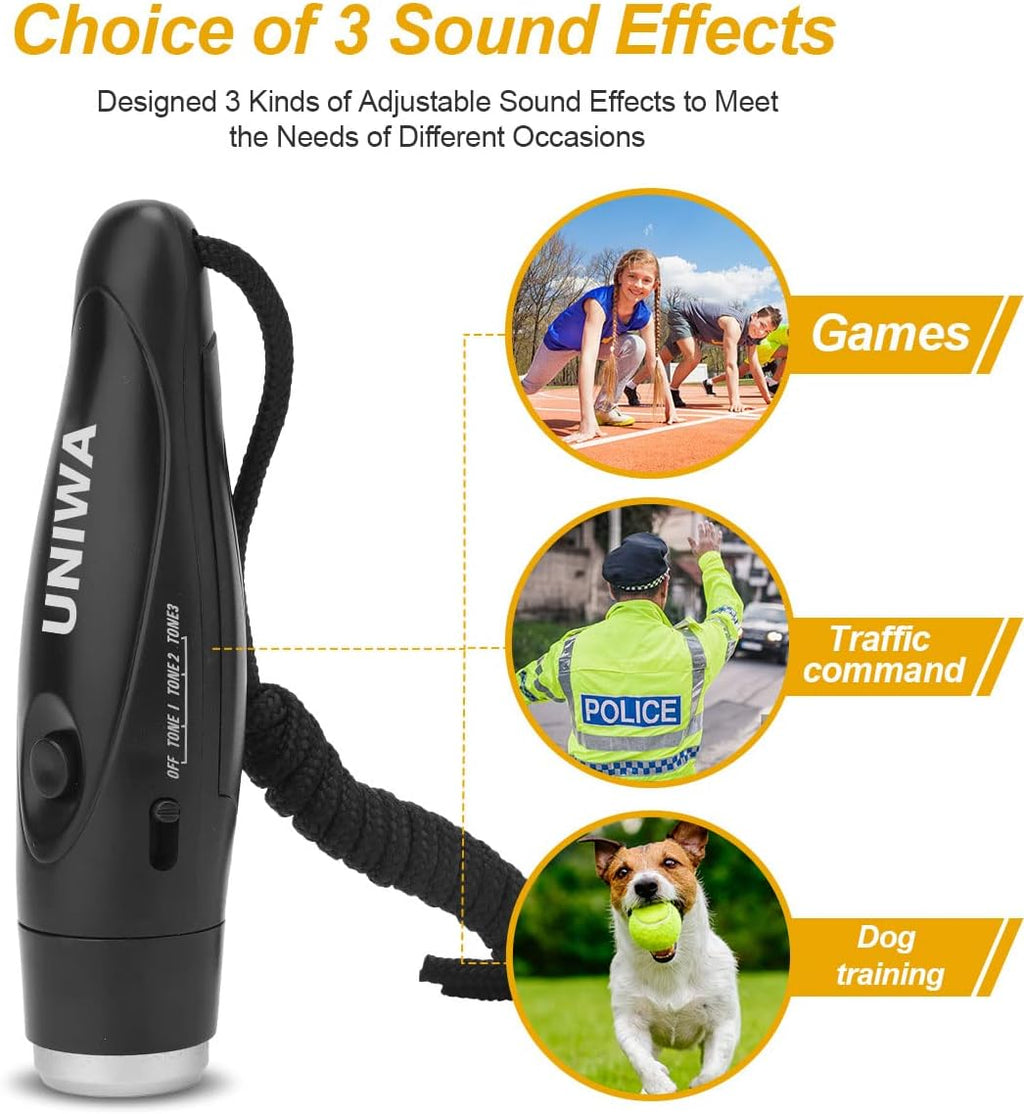 UNIWA Electronic Whistle, 4 Pack Handheld Whistle for Outdoor Sports