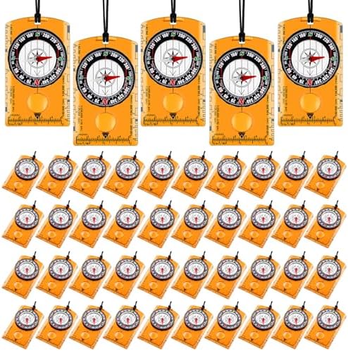 Geiserailie Orienteering Compass Bulk Navigation Map Reading Compass for Kids Hiking and Survival Outdoor Exploring, Party Favor Toy