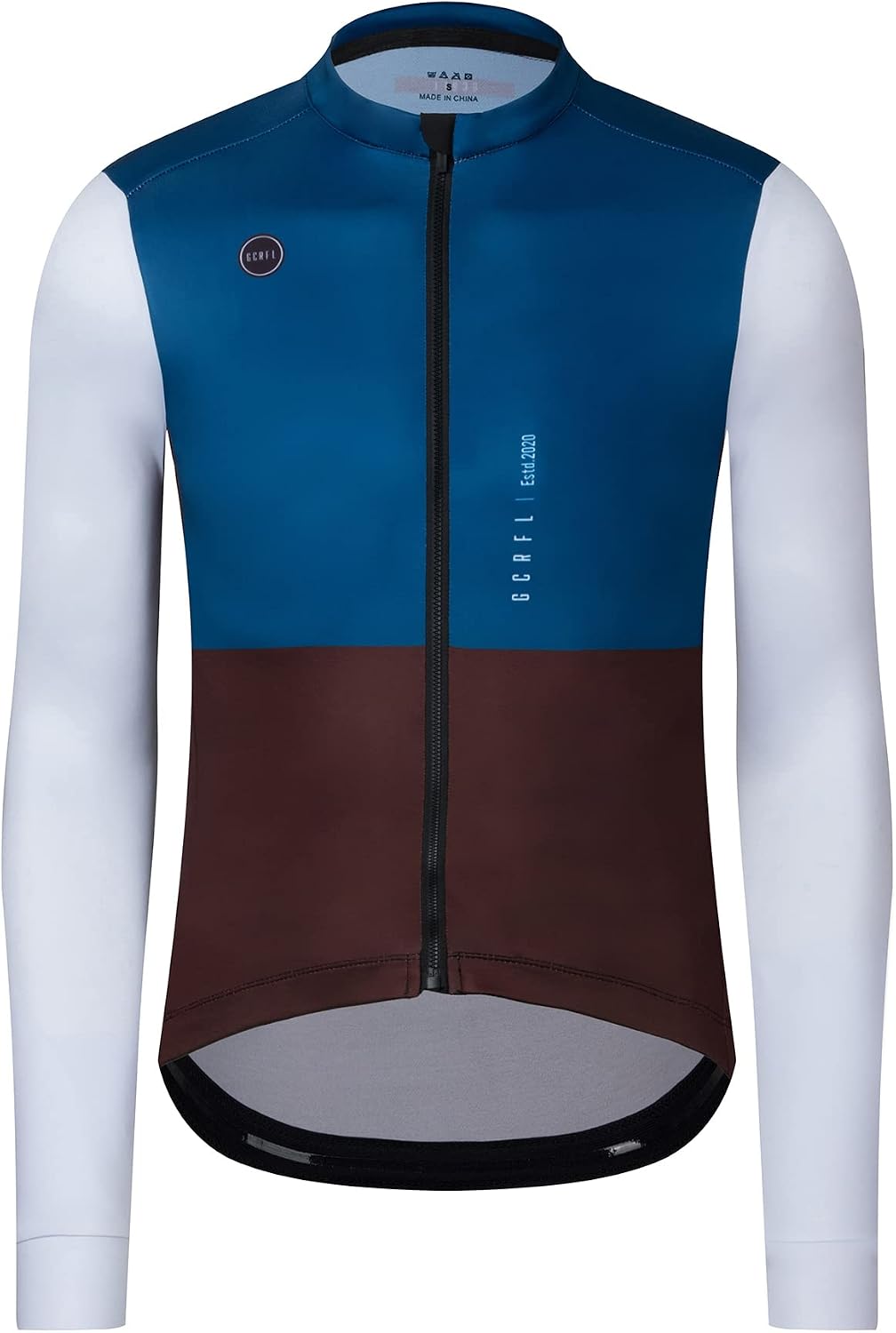 GCRFL Men's Cycling Jersey Long Sleeves Road Bike Jersey Shirt Cycling Tops, Zipper Pocket Lightweight PRO Race Fit UPF 50+