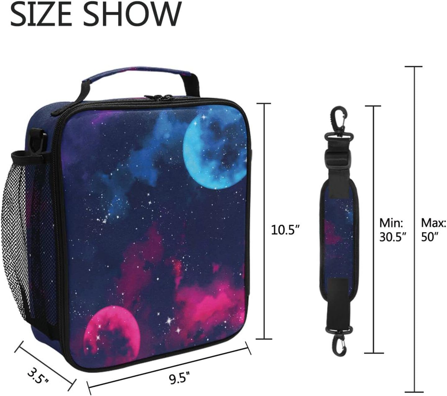 Galaxy Lunch Box Insulated Lunch Bag Cooler Tote Bag