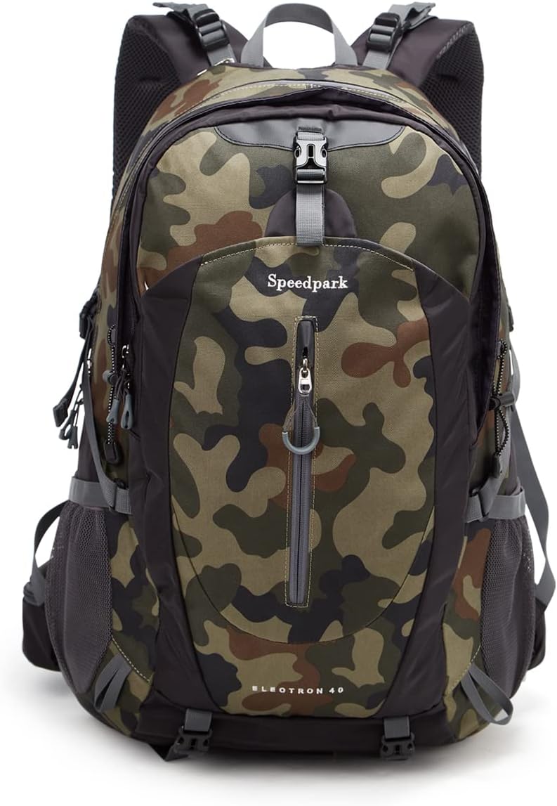 SPEEDPARK 40L Hiking Backpack, Lightweight Camping Daypack with Rain Cover